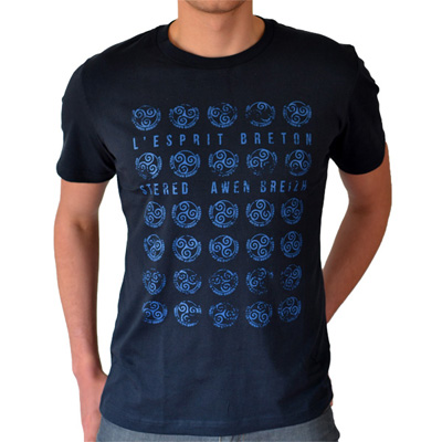 T-shirt bleu marine - Tamps Bleu Marine